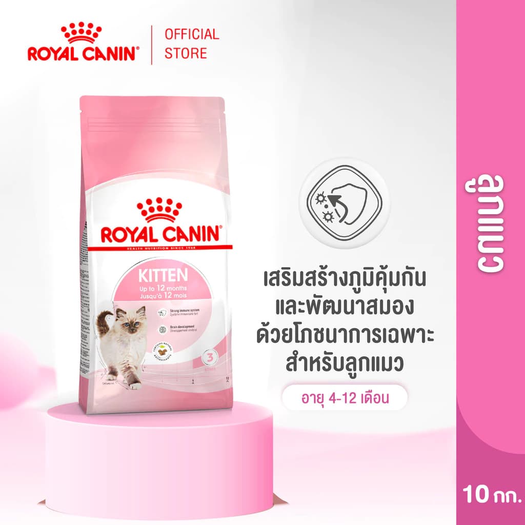 Royal Canin Kitten 10kg อาหารเม็ดลูกแมว อายุ 4-12 เดือน (Dry Cat Food, โรยัล คานิน)